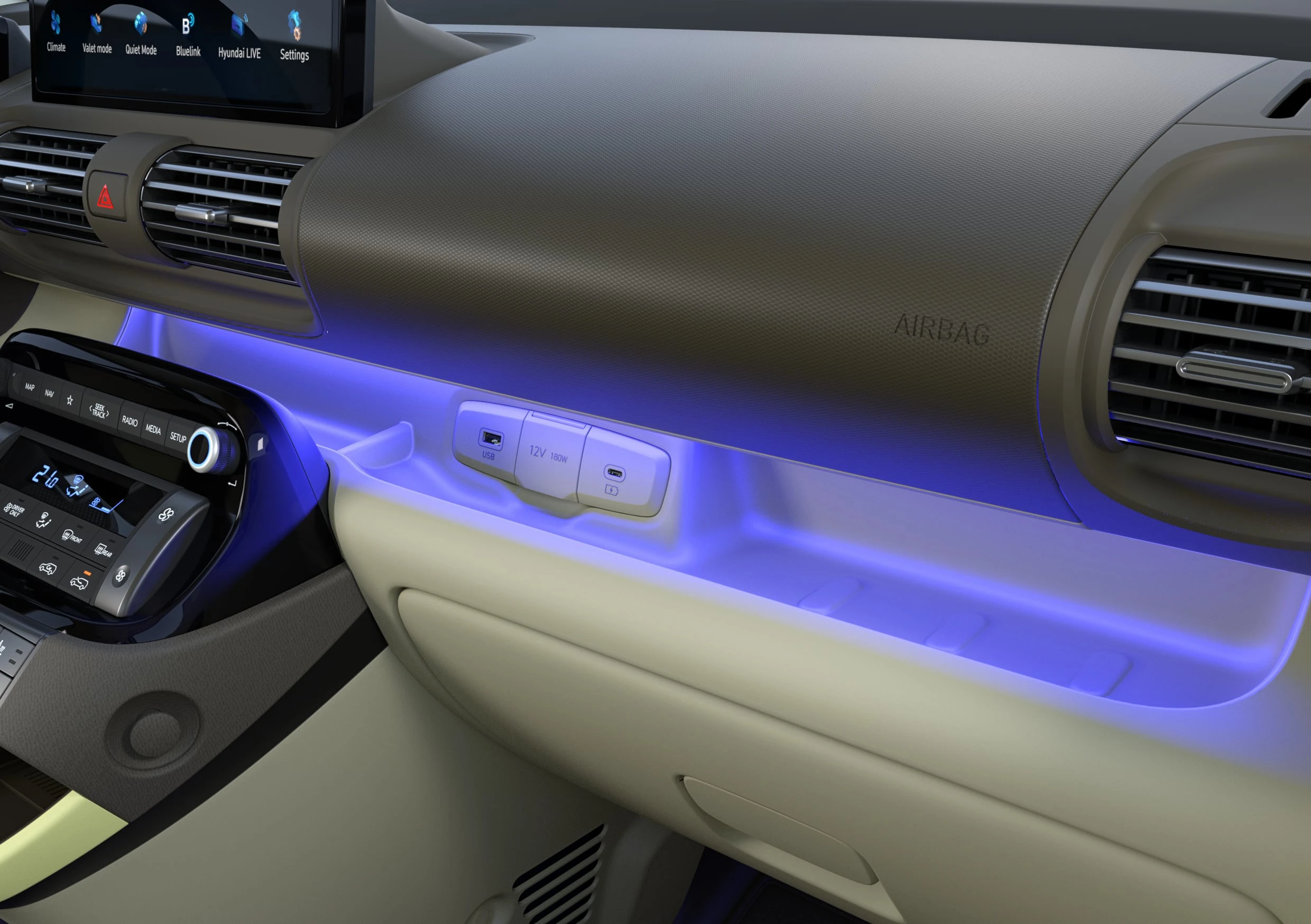 Hyundai INSTER 2024 Interior SHOT20 Mood Lamp Ambient Detail